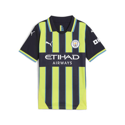Manchester City 24/25 Auswärtstrikot Jugendliche PUMA New Navy Yellow Glow Blue