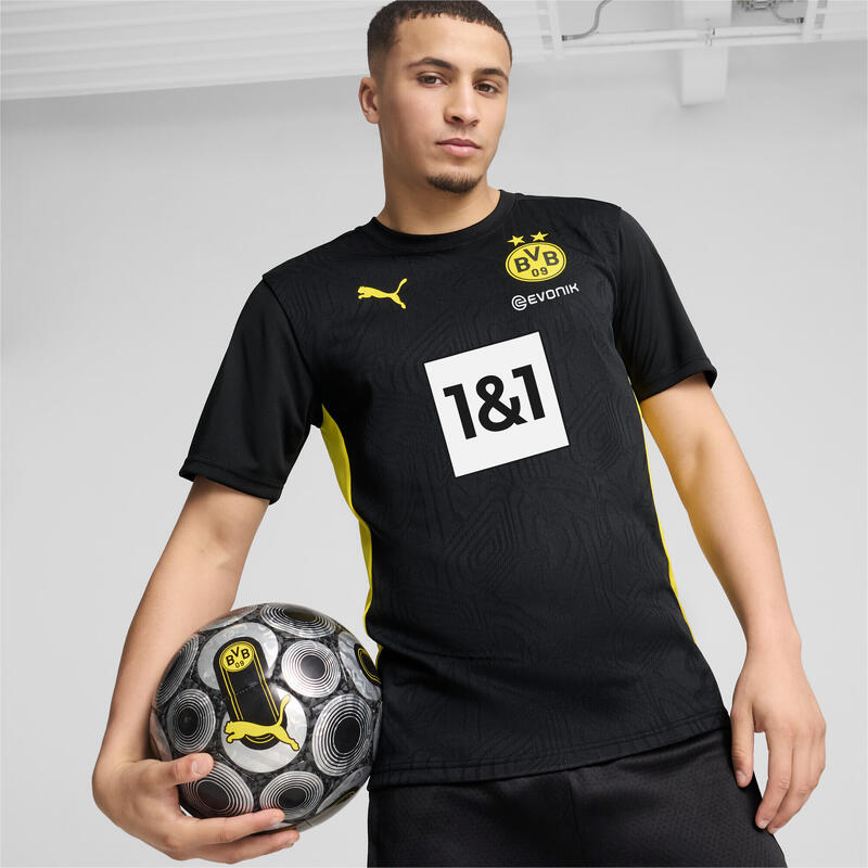 Borussia Dortmund trainingsshirt voor heren PUMA Black Faster Yellow