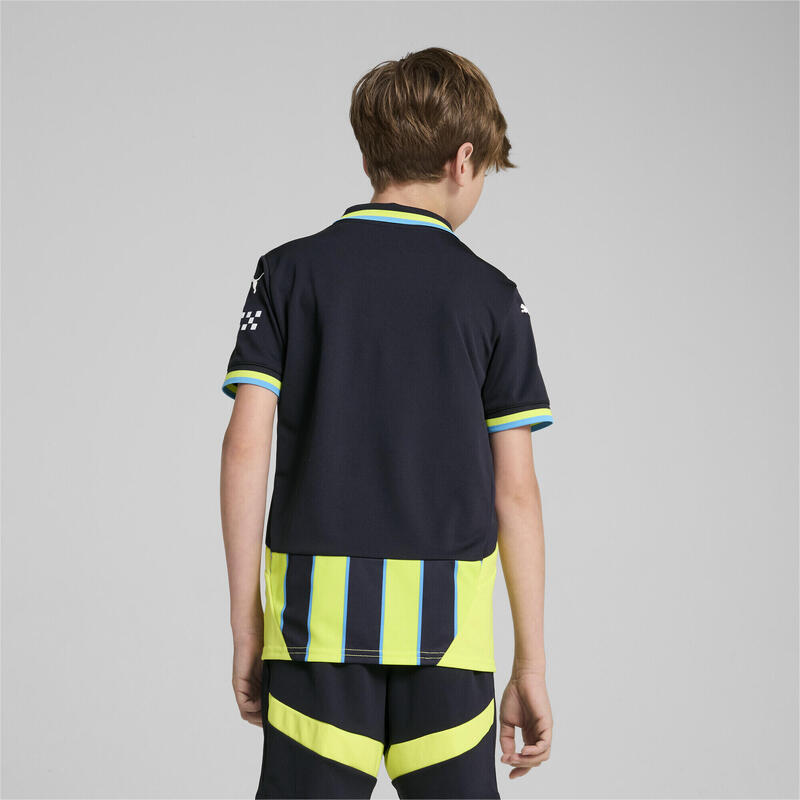 Manchester City 24/25 Auswärtstrikot Jugendliche PUMA New Navy Yellow Glow Blue