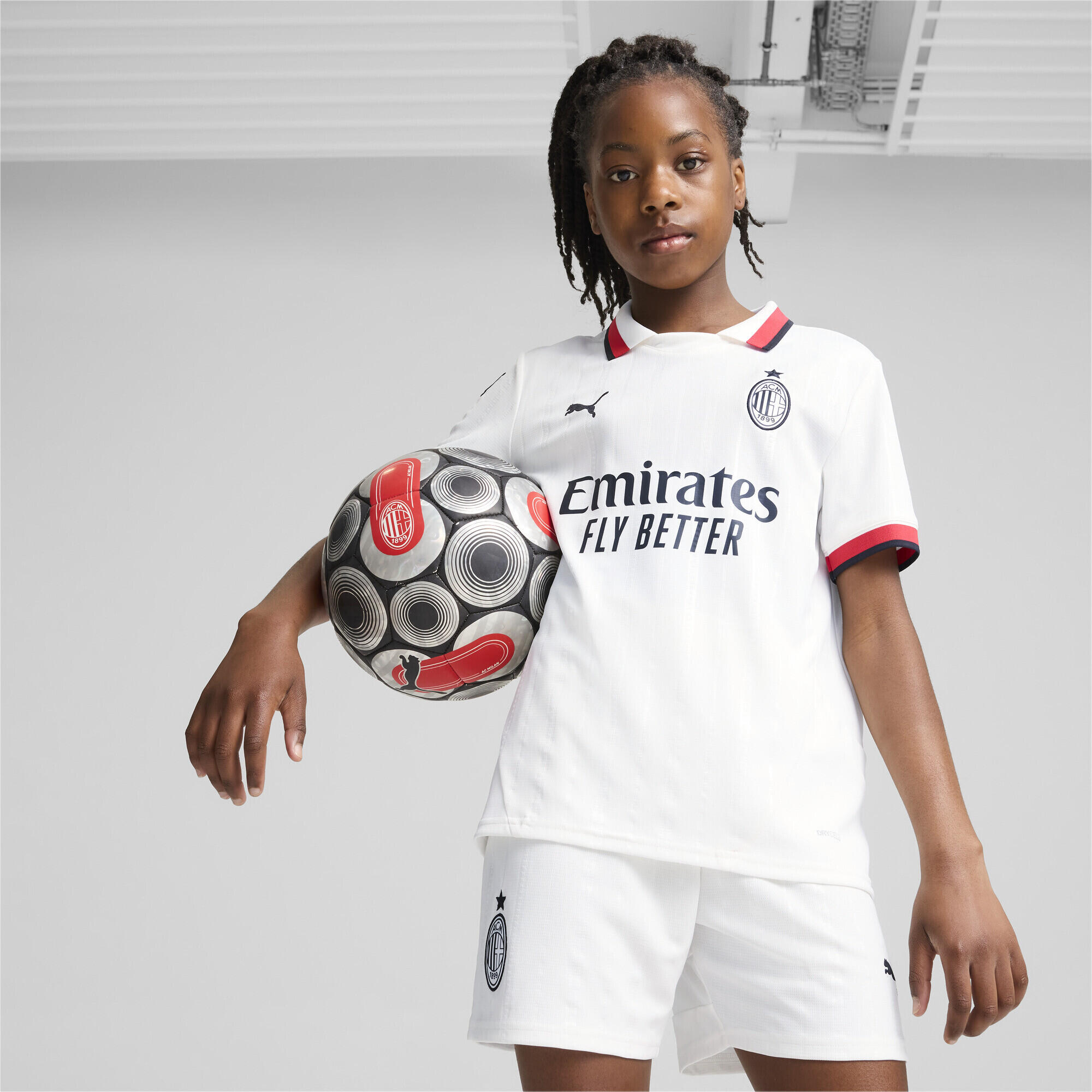Maillot Away 24/25 AC Milan Enfant et Adolescent PUMA White 2/7