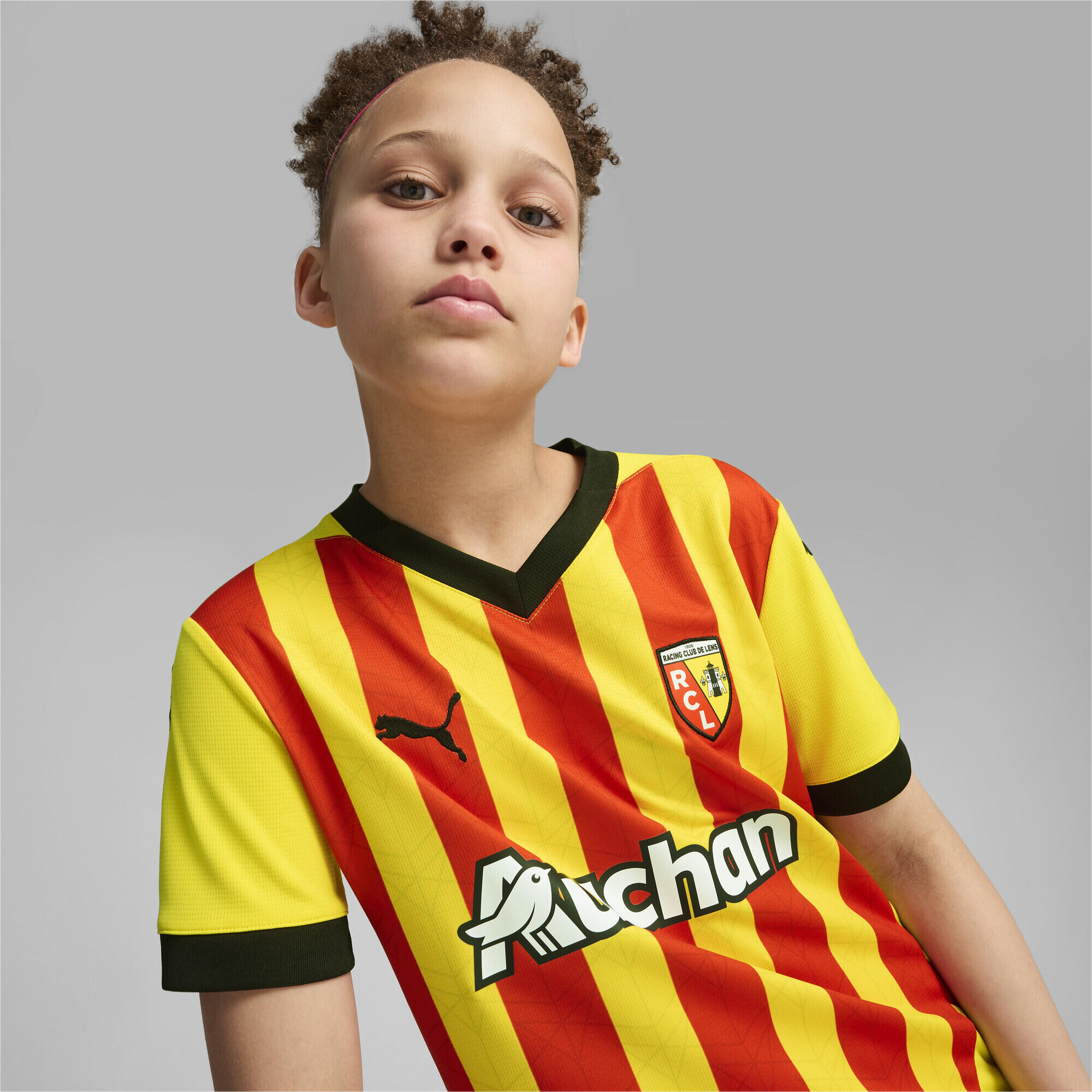 RC Lens 24/25 thuisshirt voor jongeren PUMA Pelé Yellow Red 3/7