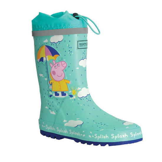 Bottes De Pluie Motif Peppa Pig Motif/style Éclaboussure Enfant (Bleu Ciel)