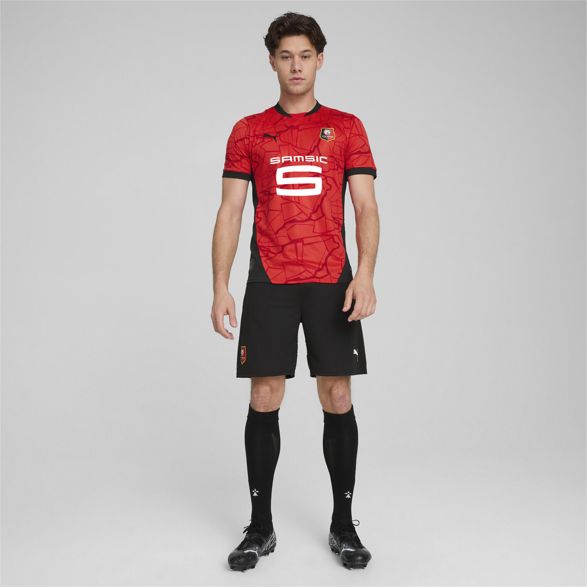 Stade Rennais F.C. 24/25 thuisshirt voor heren PUMA Red Black 2/7