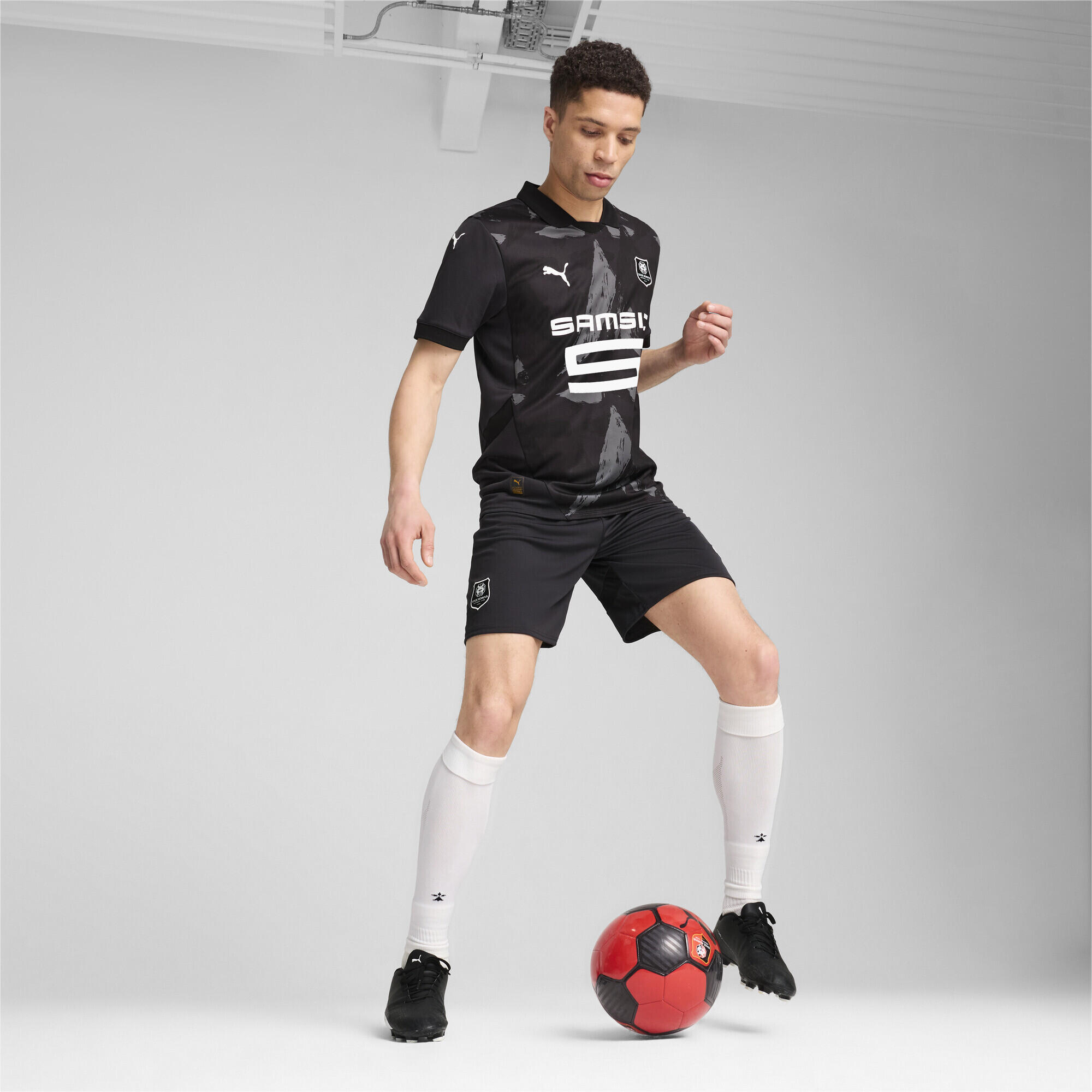 Stade Rennais F.C. 24/25 24/25 Shorts da uomo PUMA Flat Dark Gray White Black 4/7