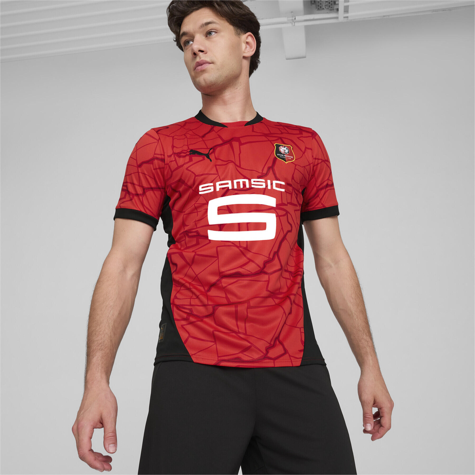 Stade Rennais F.C. 24/25 thuisshirt voor heren PUMA Red Black 3/7