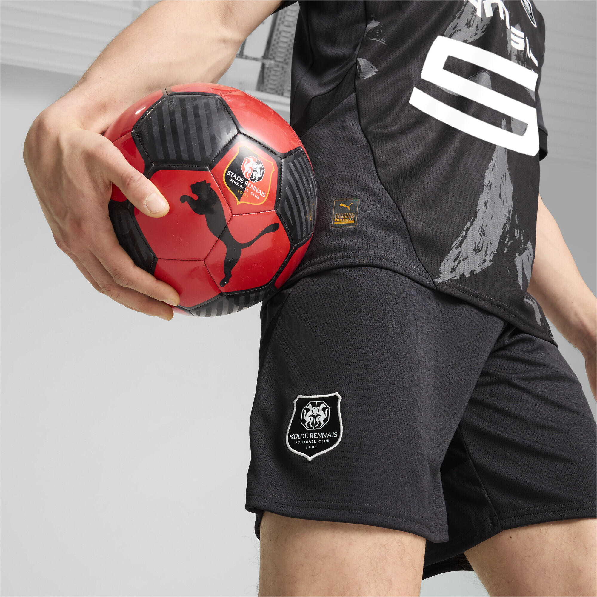 Stade Rennais F.C. 24/25 24/25 Shorts da uomo PUMA Flat Dark Gray White Black 3/7