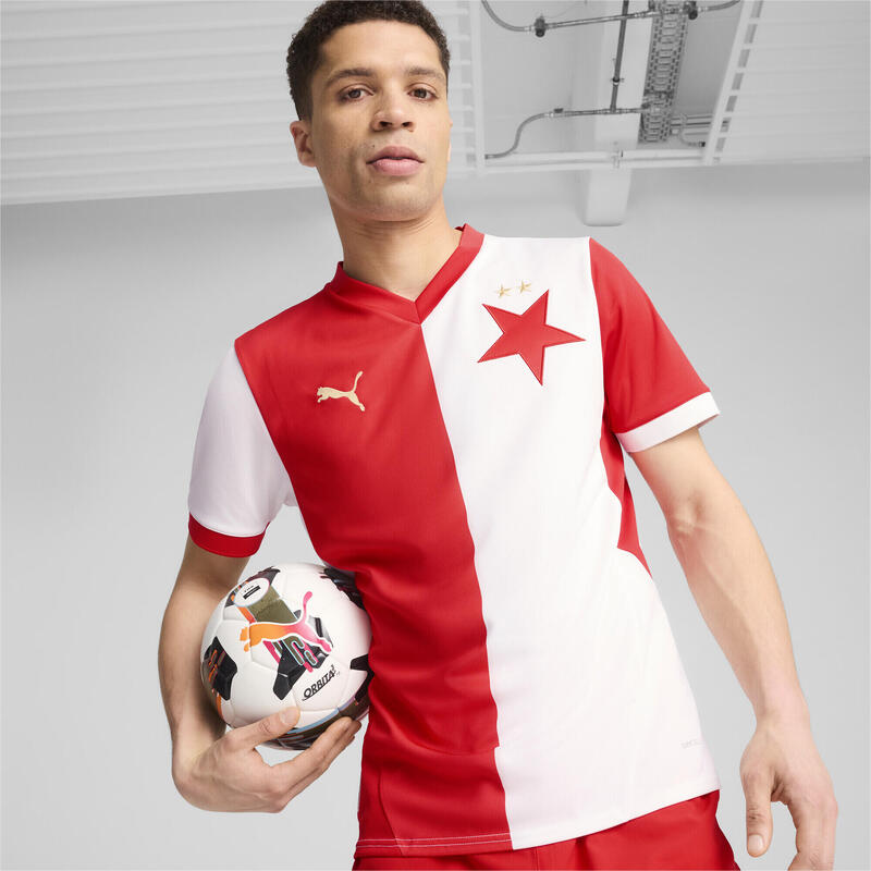 Fotbalový dres SK Slavia Praha 24/25 pro dospělé PUMA White Red