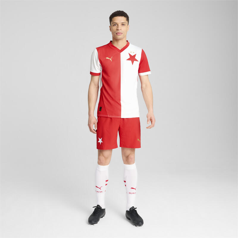 Fotbalový dres SK Slavia Praha 24/25 pro dospělé PUMA White Red