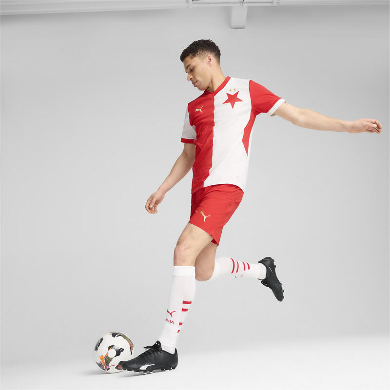 Fotbalový dres SK Slavia Praha 24/25 pro dospělé PUMA White Red
