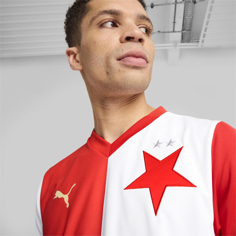 Fotbalový dres SK Slavia Praha 24/25 pro dospělé PUMA White Red