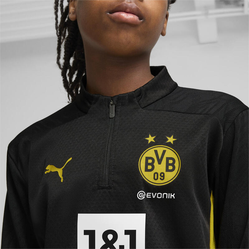 Haut d’entraînement à 1/4 zip Borussia Dortmund Enfant et Adolescent PUMA