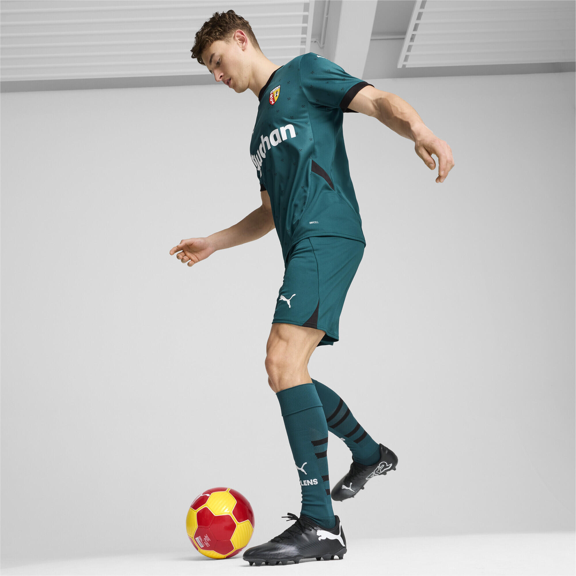 Maglia gara Away RC Lens 24/25 da uomo PUMA Varsity Green Black 4/7