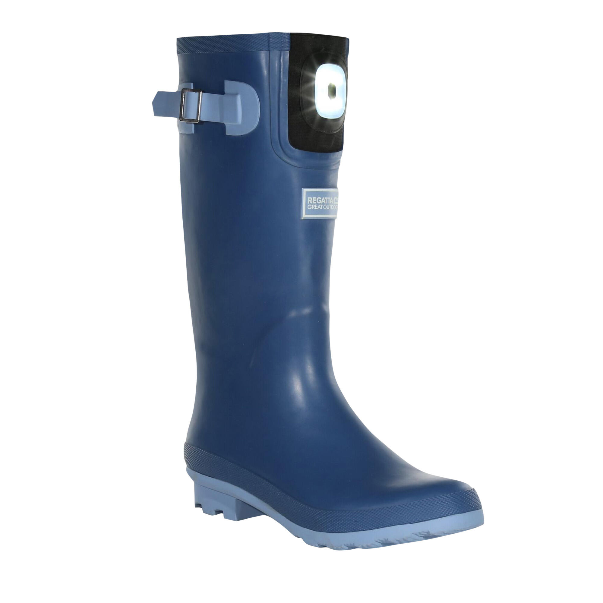 REGATTA Womens/Ladies Fairweather Shine LED Wellington Boots (Slate Blue)