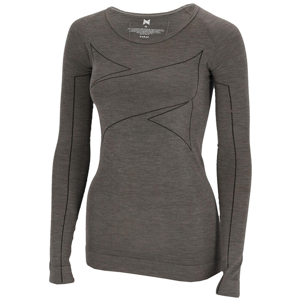 Xtreme - T-shirt Manche Longue Thermique Femme Laine Mérinos Gris - Sous Pull - Gris - 38 S - Decathlon