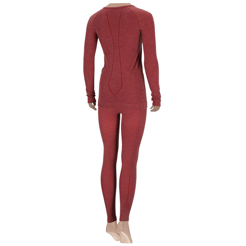 Xtreme Thermal Shirt Femme Laine Mérinos Rouge Mélange