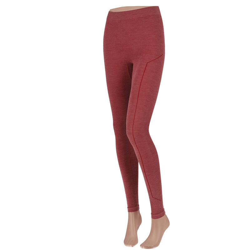 Xtreme Legging Thermique Femme Laine Mérinos Rouge Mélange