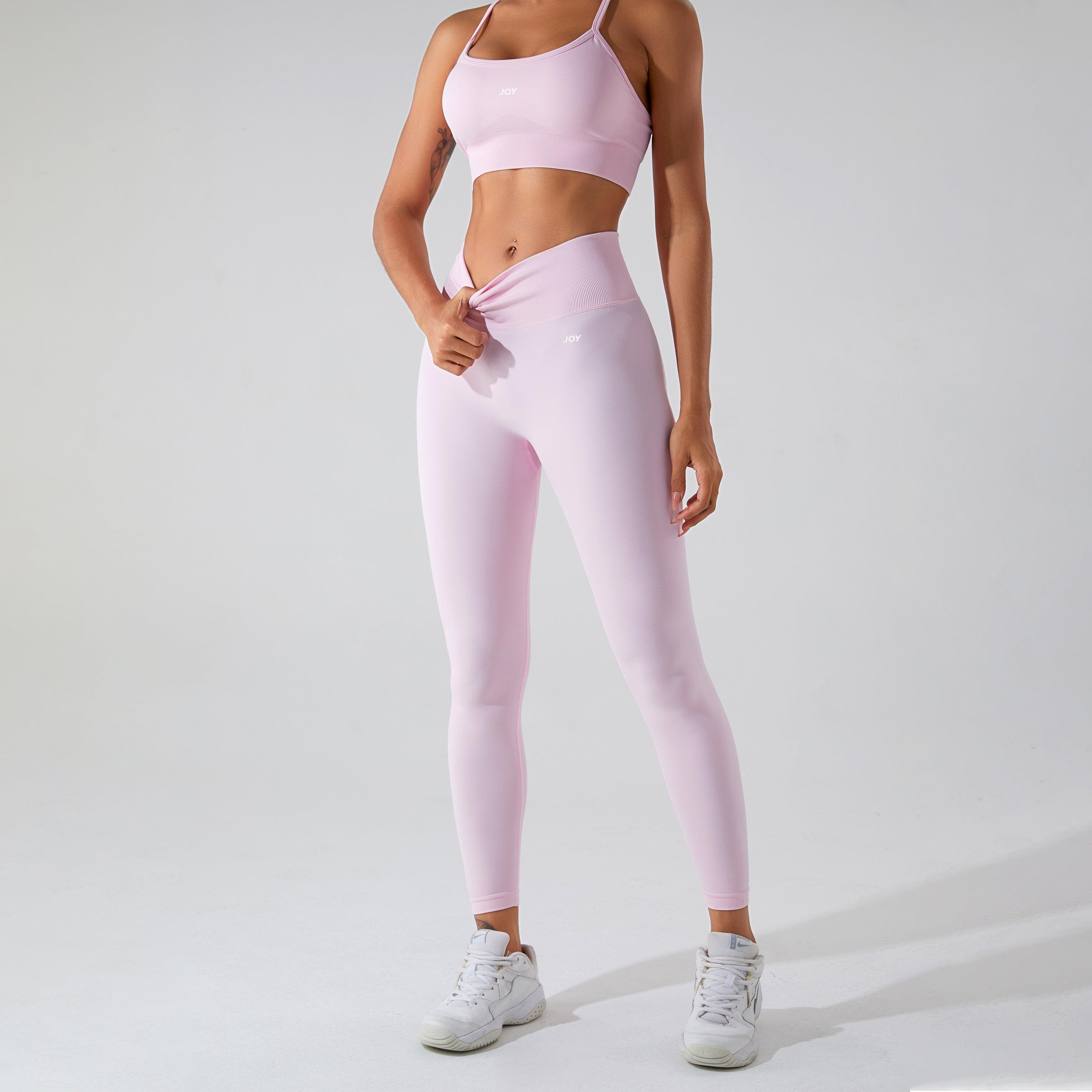 Joy Studio - Legging Sculpt Scrunch - Rose Pale - Legging - Rose - 40 M - Decathlon
