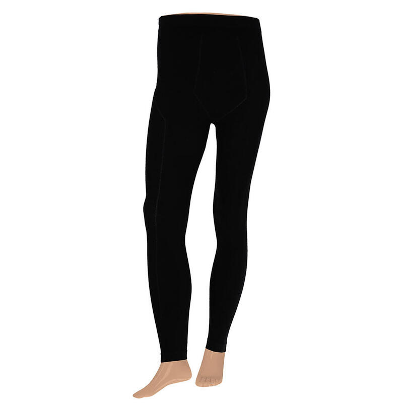 Leggings Térmicos Xtreme Hombre Lana Merino Negro Melange