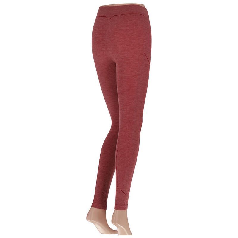 Xtreme Legging Thermique Femme Laine Mérinos Rouge Mélange