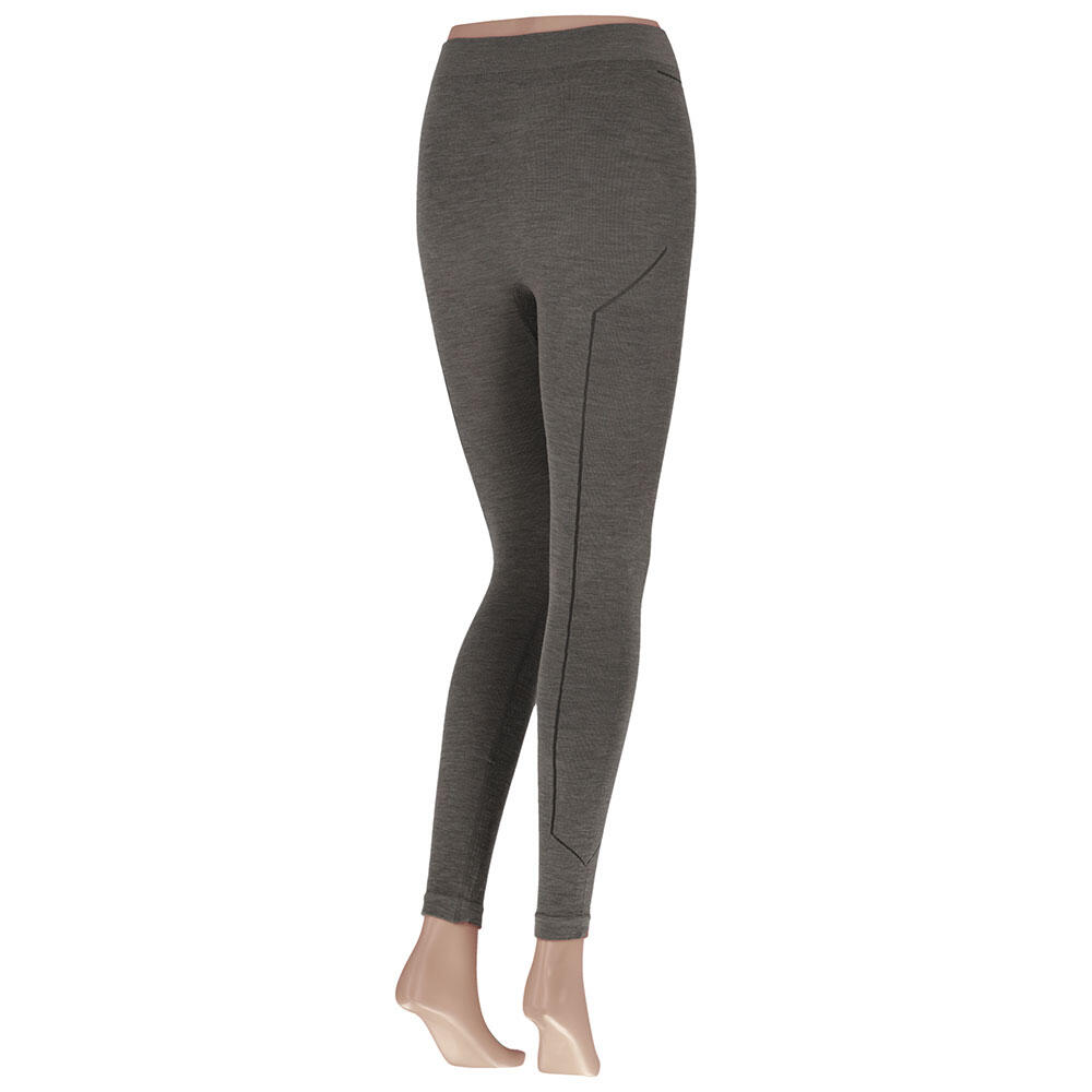 Xtreme Legging Thermique Femme Laine Mérinos Gris Mélange 2/6
