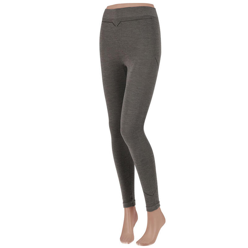 Xtreme Legging Thermique Femme Laine Mérinos Gris Mélange