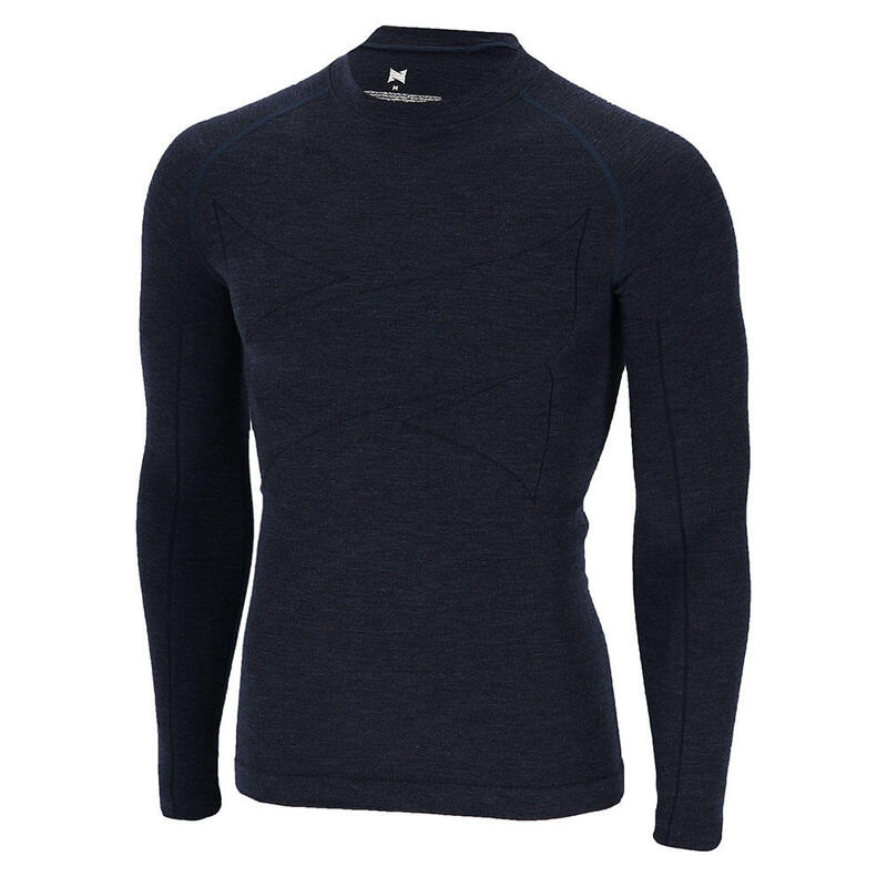 Xtreme Thermoset Heren Merino Wol - Thermoshirt + Thermolegging - Navy Melange