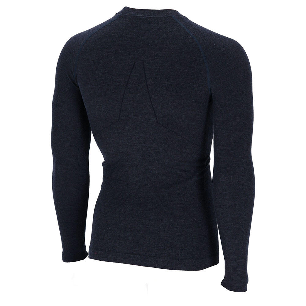 Xtreme Thermoshirt Heren Merino Wol Navy Melange 2/6