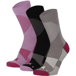 Chaussettes de compression Xtreme Quarter 3-pack Multi Violet