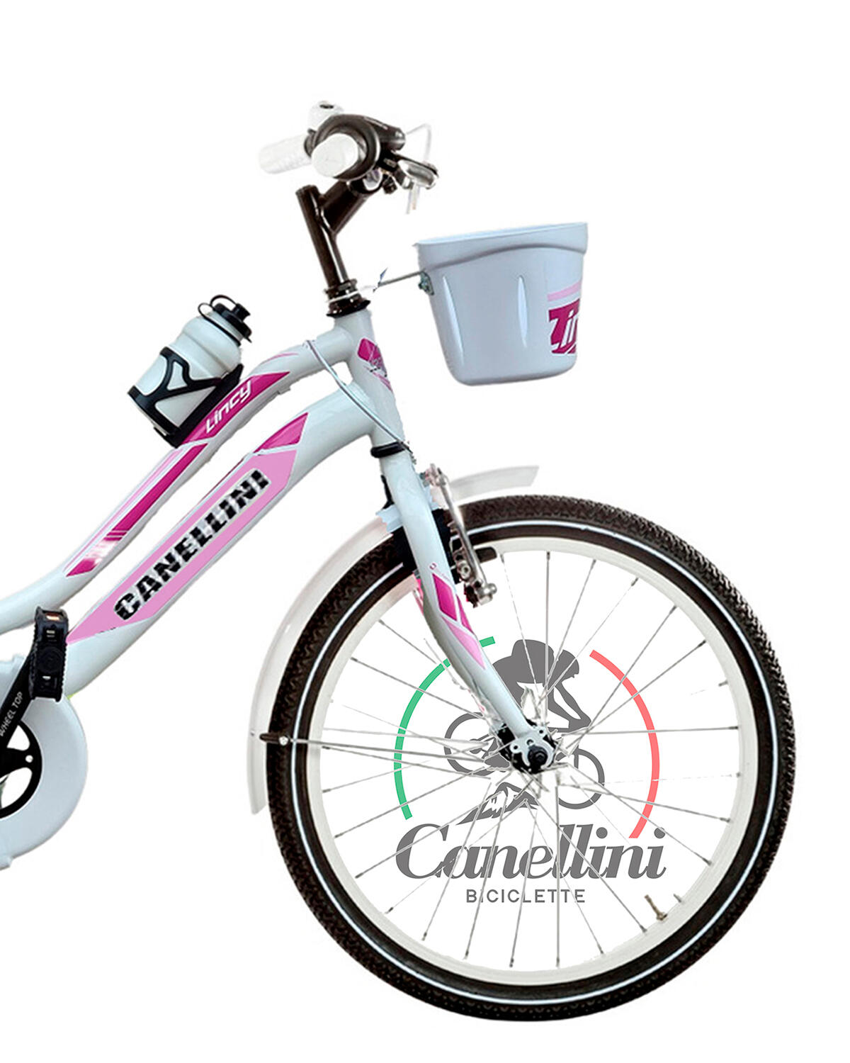 Meisjesfiets MTB Canellini LINCY 20" - Wit/Roze 2/3