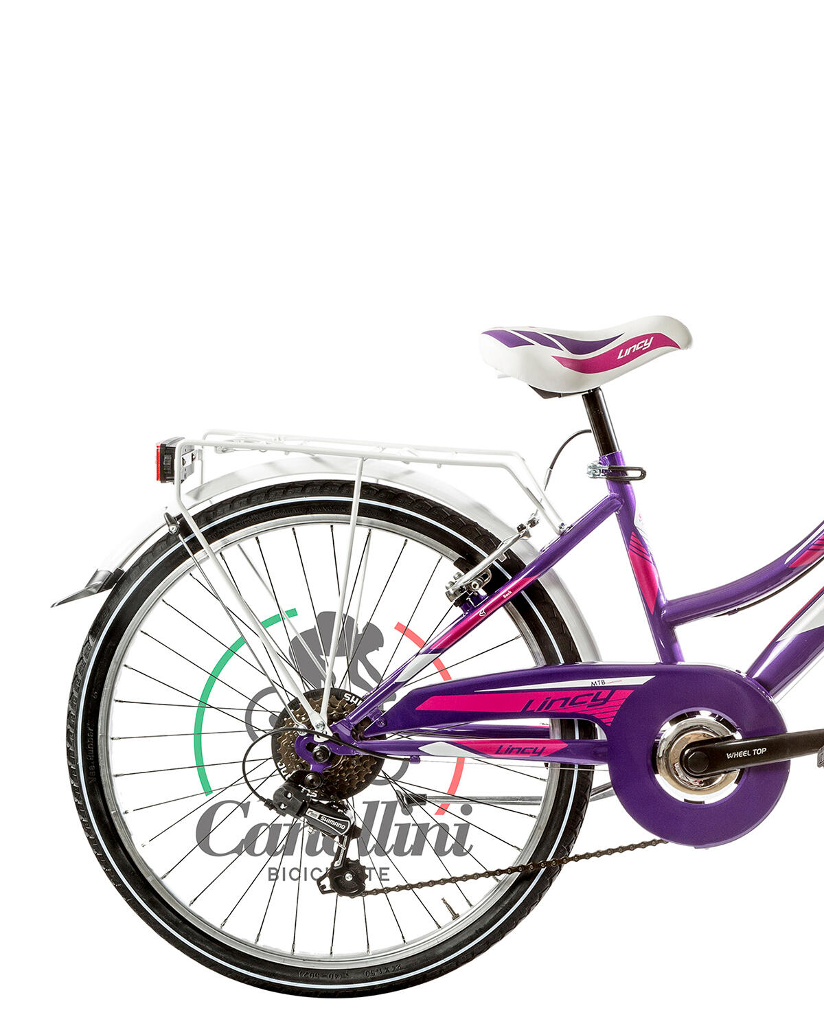 Bici da bambina MTB Canellini LINCY 24" - Viola/Fucsia 3/3