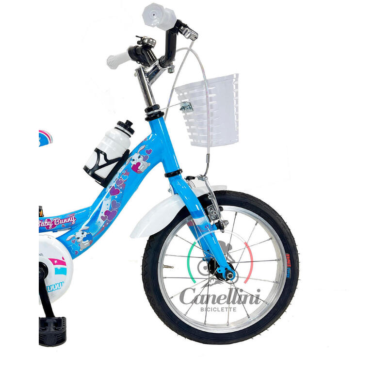 Bicicleta de niña Canellini VENERE 14" BABY BUNNY - Azul claro