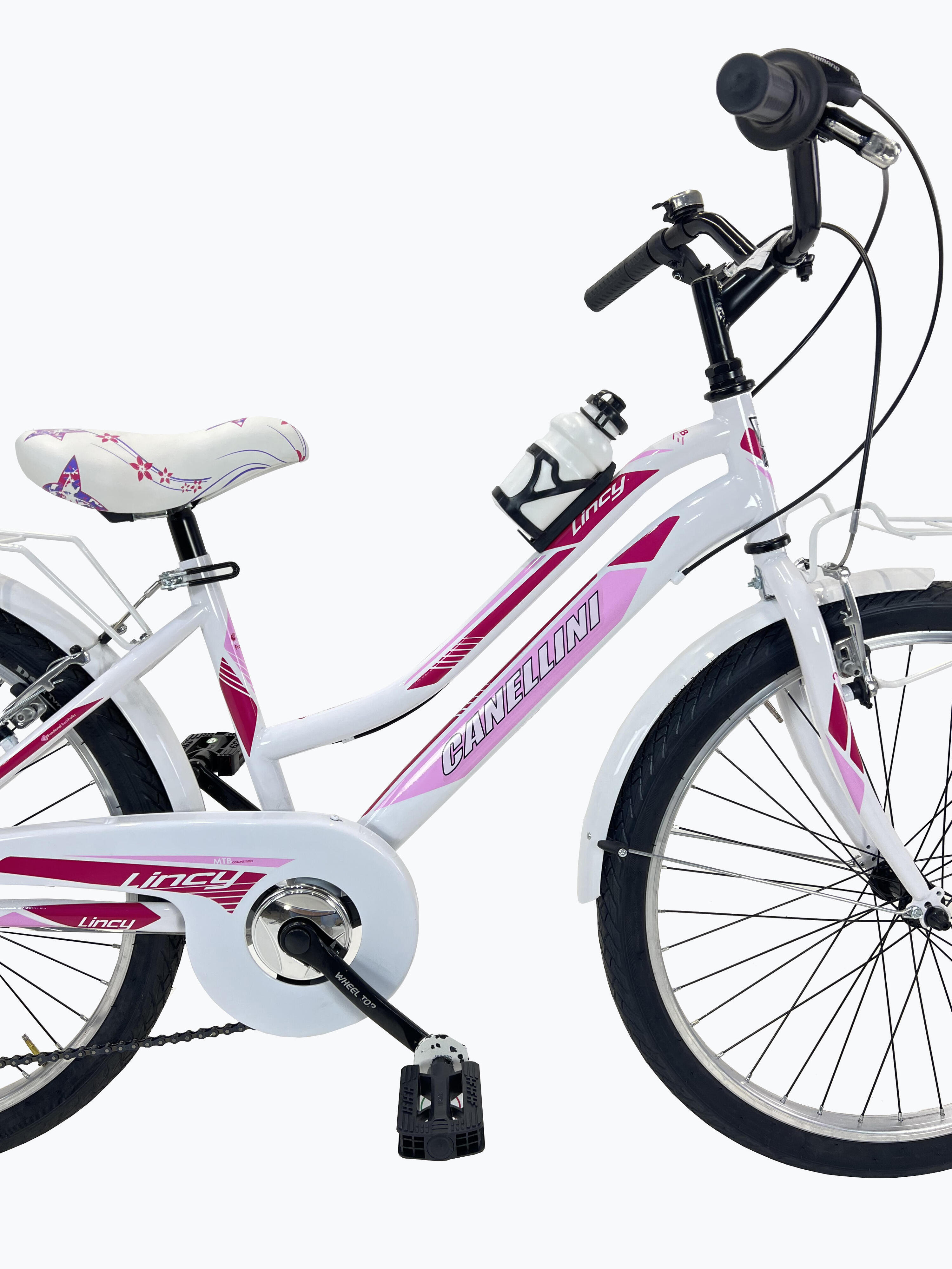 Meisjesfiets MTB Canellini LINCY 24" - Wit/Roze 3/3