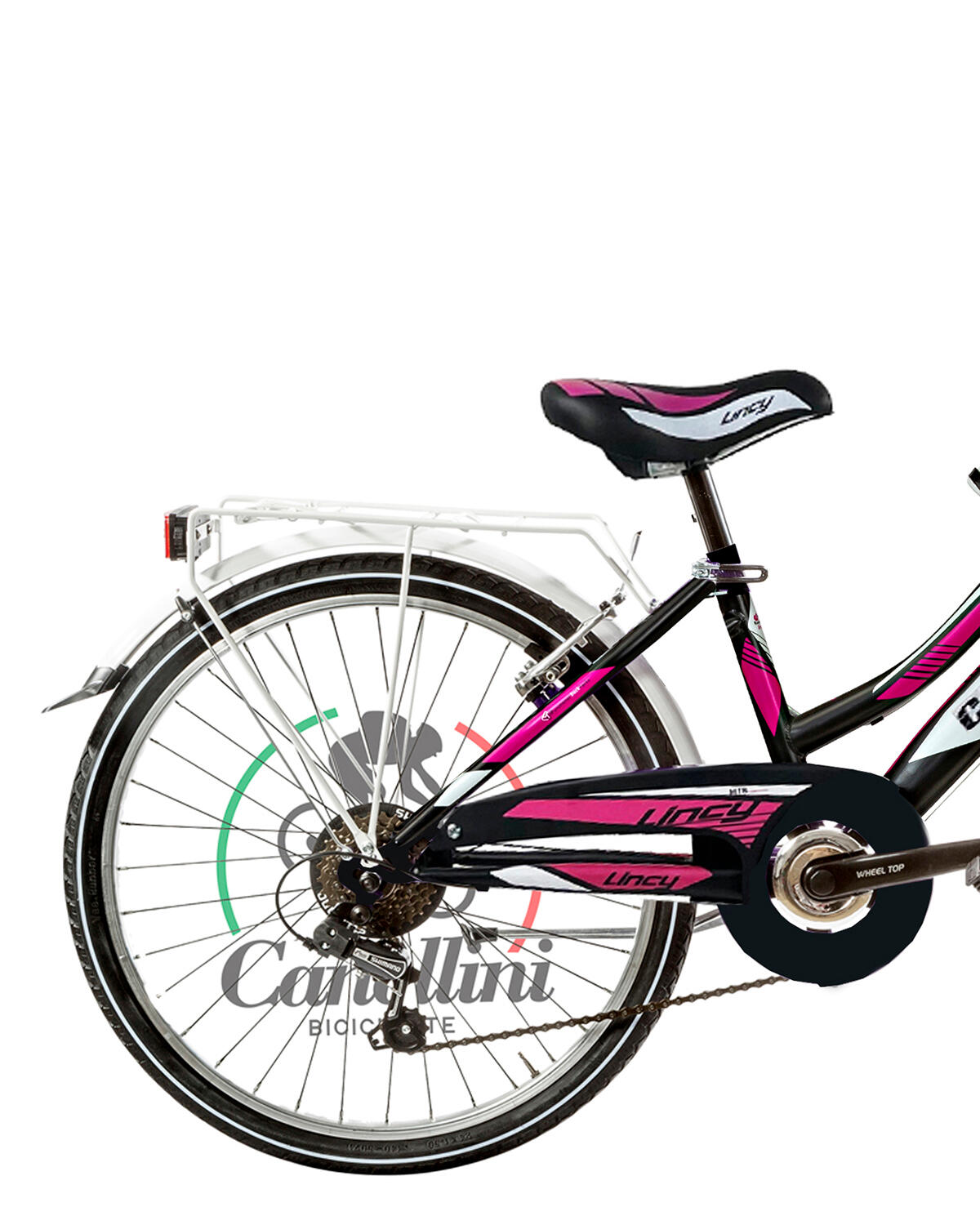 Meisjesfiets MTB Canellini LINCY 24" - Zwart/Fuchsia 3/3