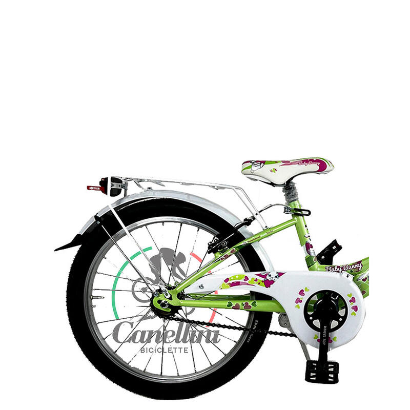 Bicicletă pentru fete Canellini VENERE 20" BABY BUNNY - Verde deschis