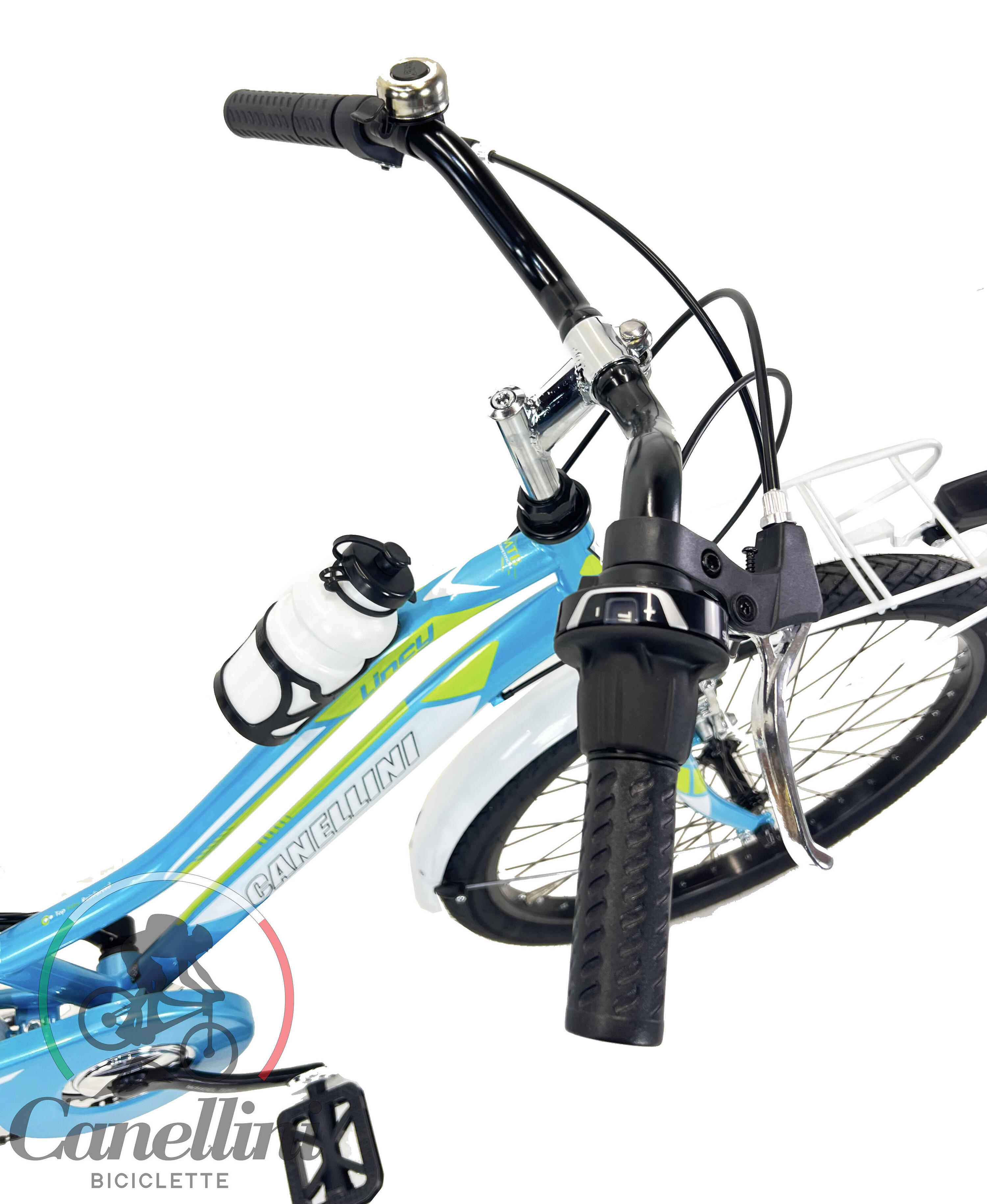 Meisjesfiets MTB Canellini LINCY 24" - Lichtblauw/Groen 3/3