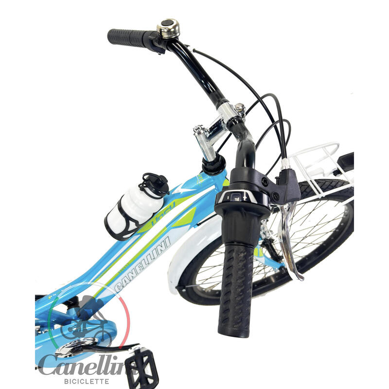 Bicicletta da bambina MTB Canellini LINCY 24" 6V - Azzurro/Verde