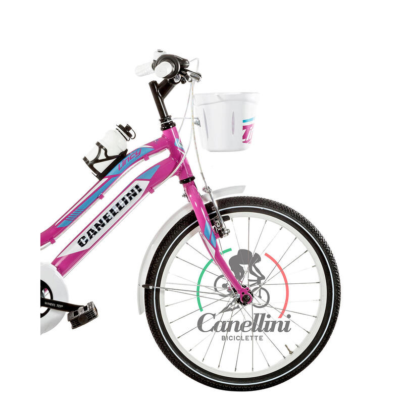 Vélo de fille VTT Canellini LINCY 20" - Fuchsia/Bleu clair