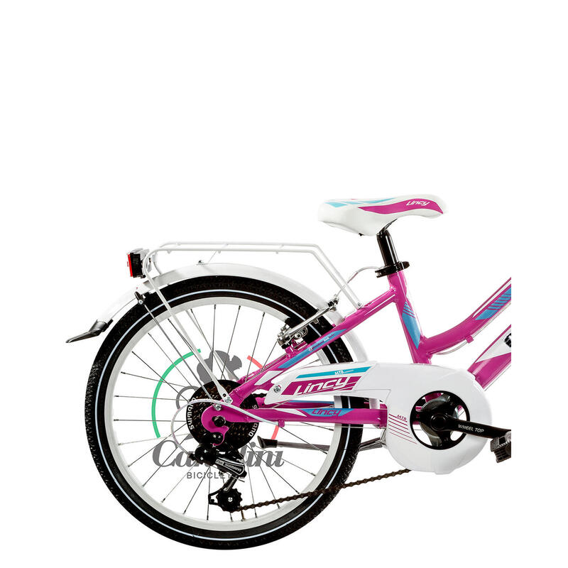 Vélo de fille VTT Canellini LINCY 20" - Fuchsia/Bleu clair