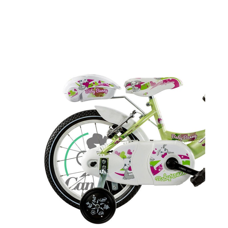 Bicicleta de niña Canellini VENERE 14" BABY BUNNY - Verde Claro