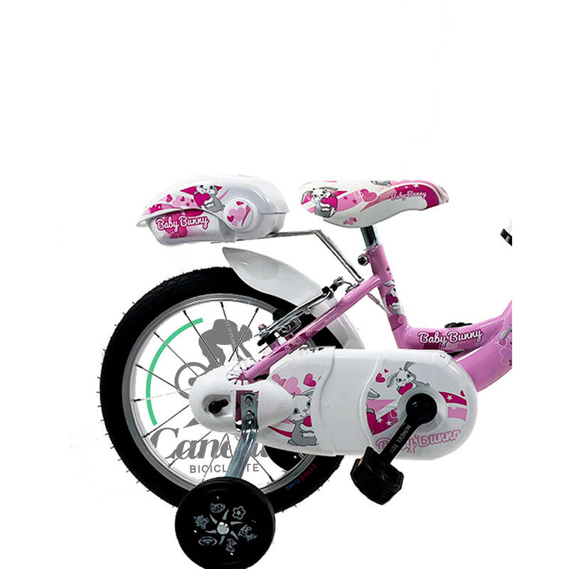 Bicicletă pentru fete Canellini VENERE 14" BABY BUNNY - Roz