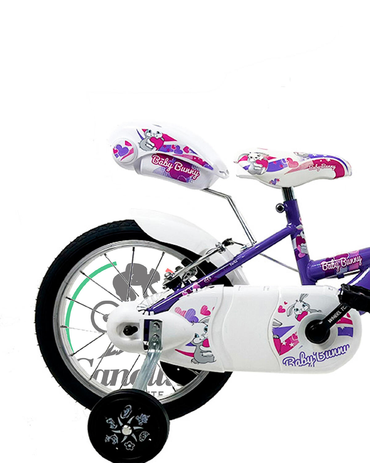 Bicicleta de menina Canellini VENERE 14" BABY BUNNY - Roxo 3/3