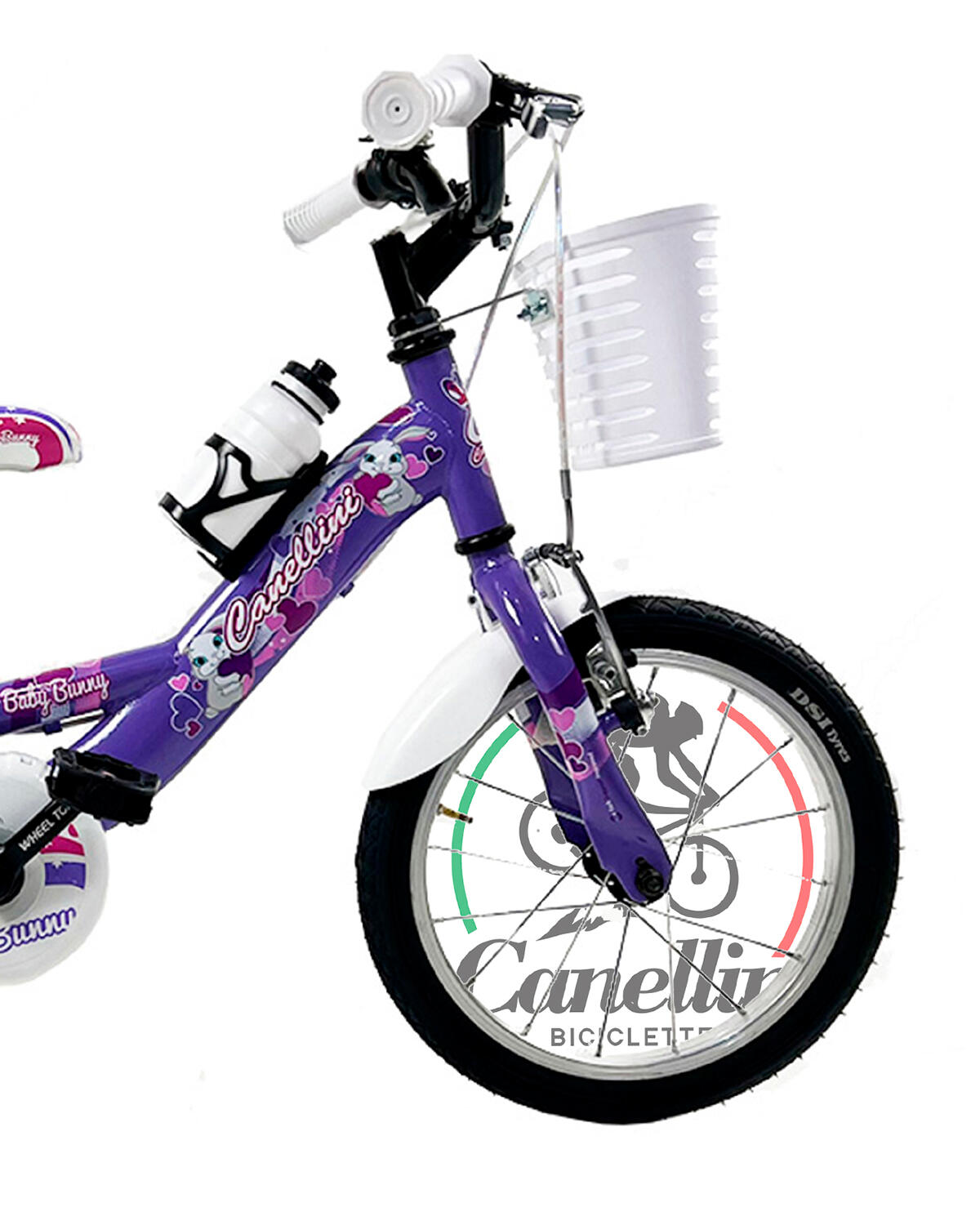 Bicicleta de menina Canellini VENERE 14" BABY BUNNY - Roxo 2/3