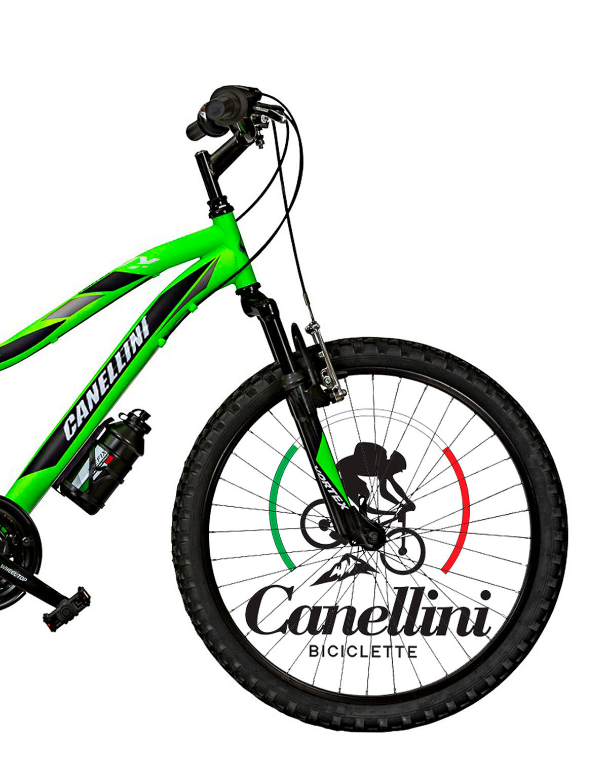 Kinderfiets MTB Canellini VORTEX 24" - Groen/Zwart 2/3