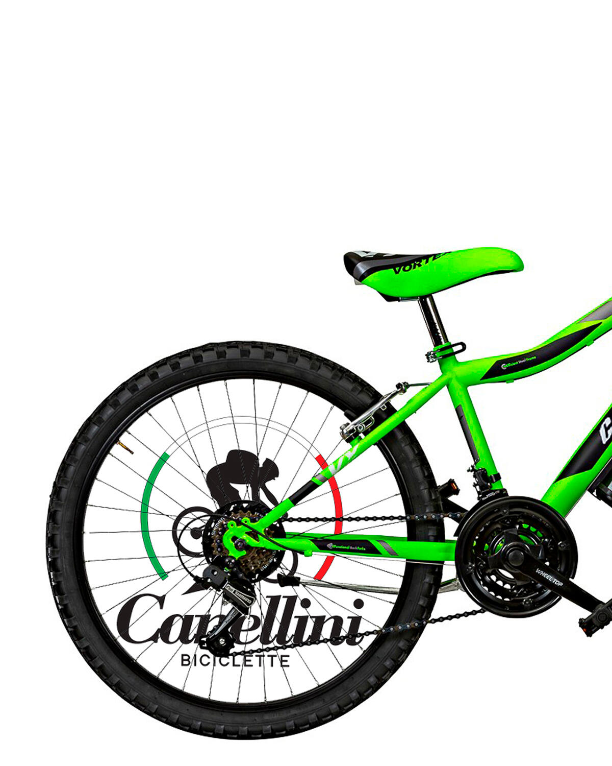 Kinderfiets MTB Canellini VORTEX 24" - Groen/Zwart 3/3
