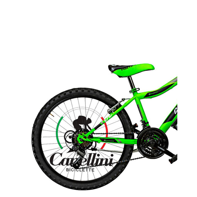 Bicicletă pentru băieți Canellini VORTEX 24" - Verde/Negru