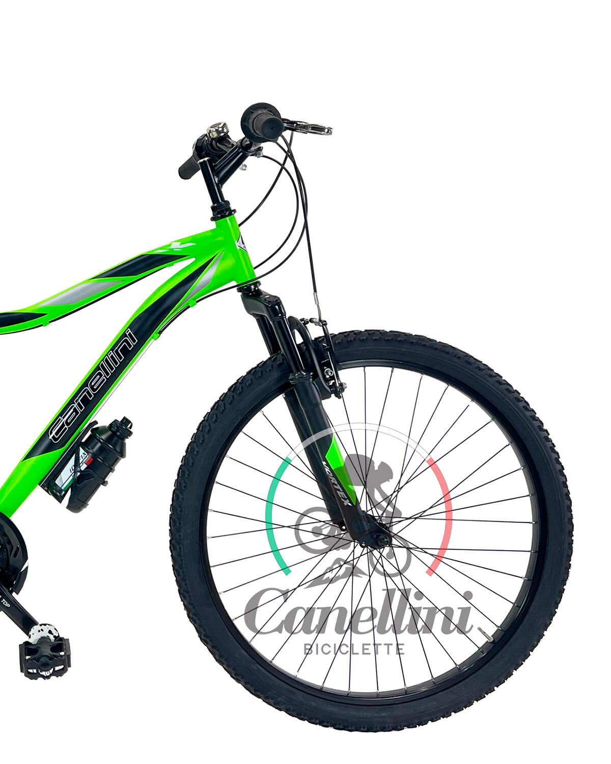 Bici da bambino MTB Canellini VORTEX  26" - Verde/Nero 2/3