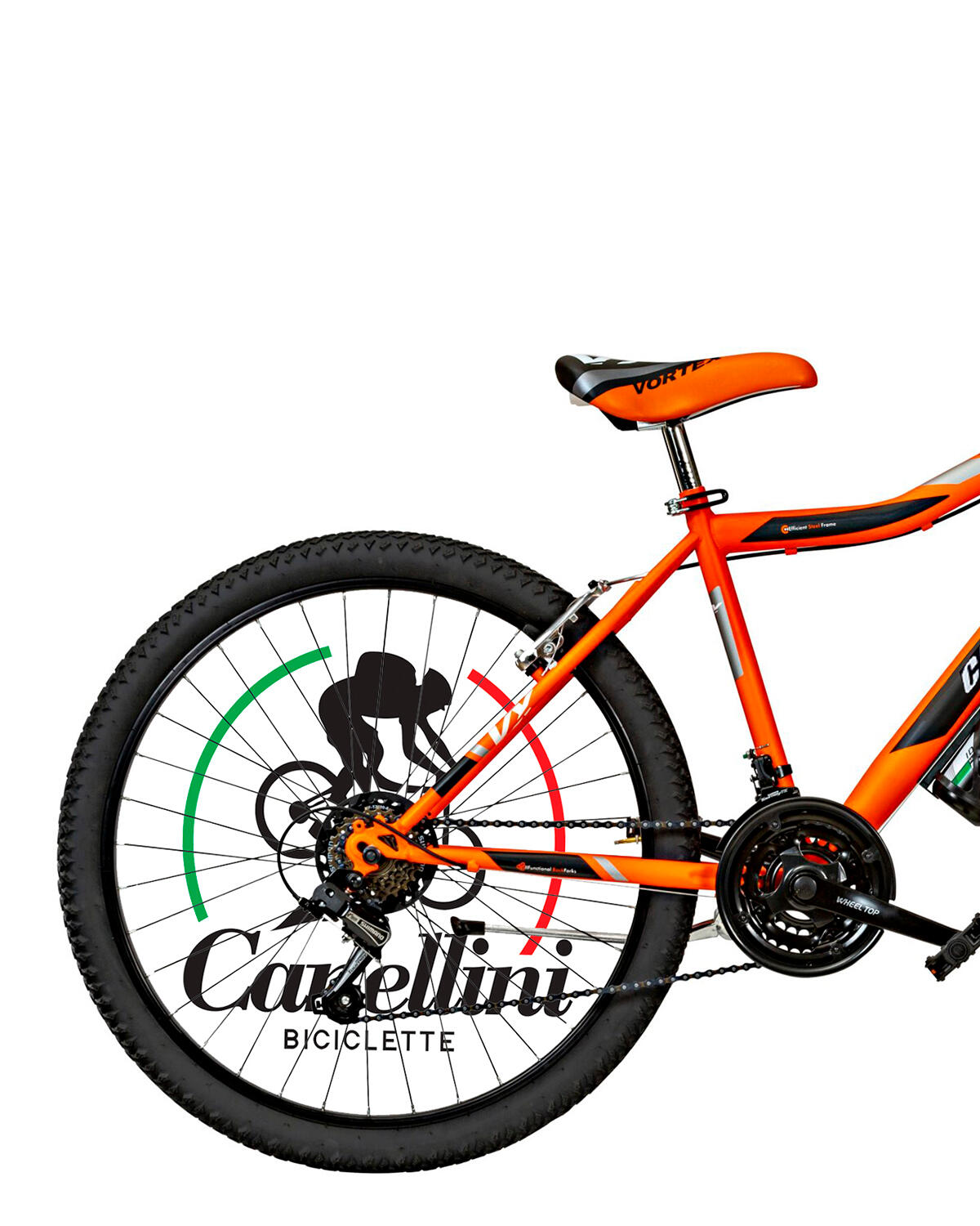 Kinderfiets MTB Canellini VORTEX 24" - Oranje/Zwart 3/3