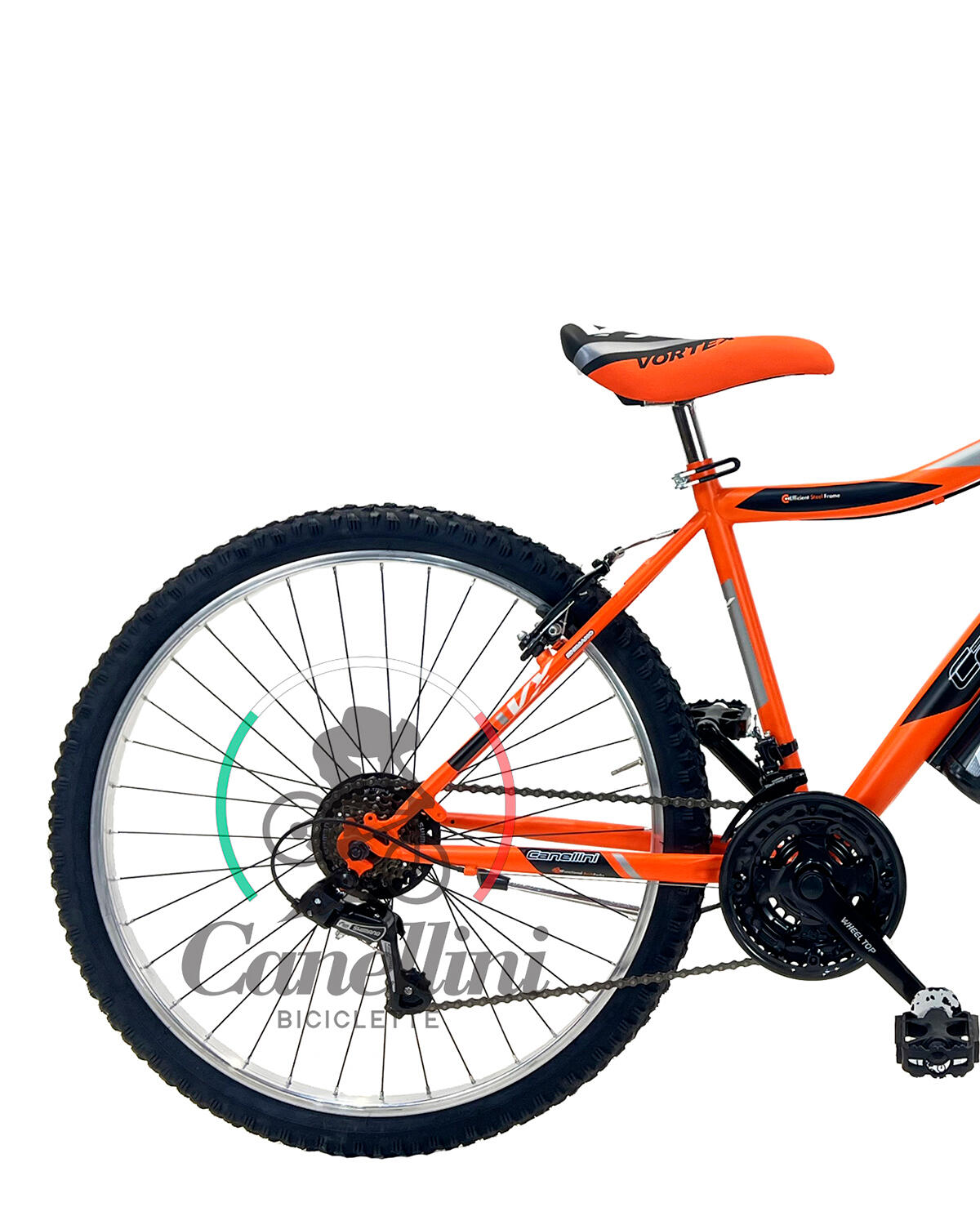 Kinderfahrrad MTB Canellini VORTEX 26" 18V - Orange/Schwarz 3/3