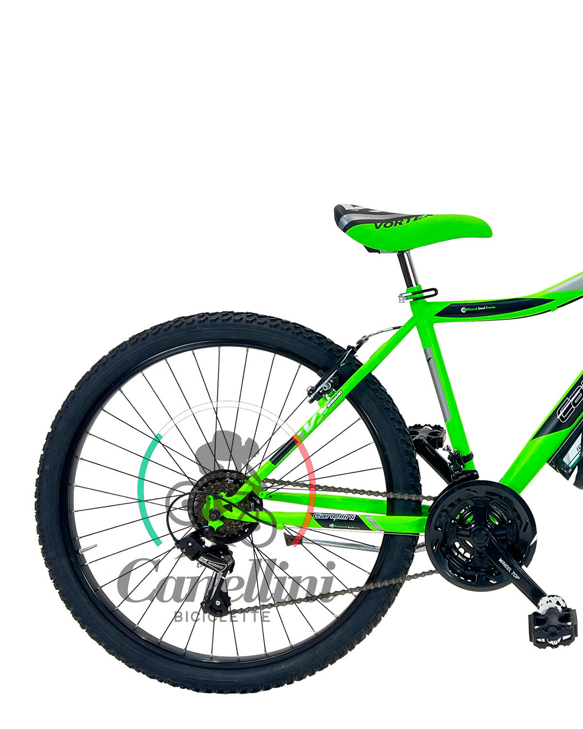 Bici da bambino MTB Canellini VORTEX  26" - Verde/Nero 3/3