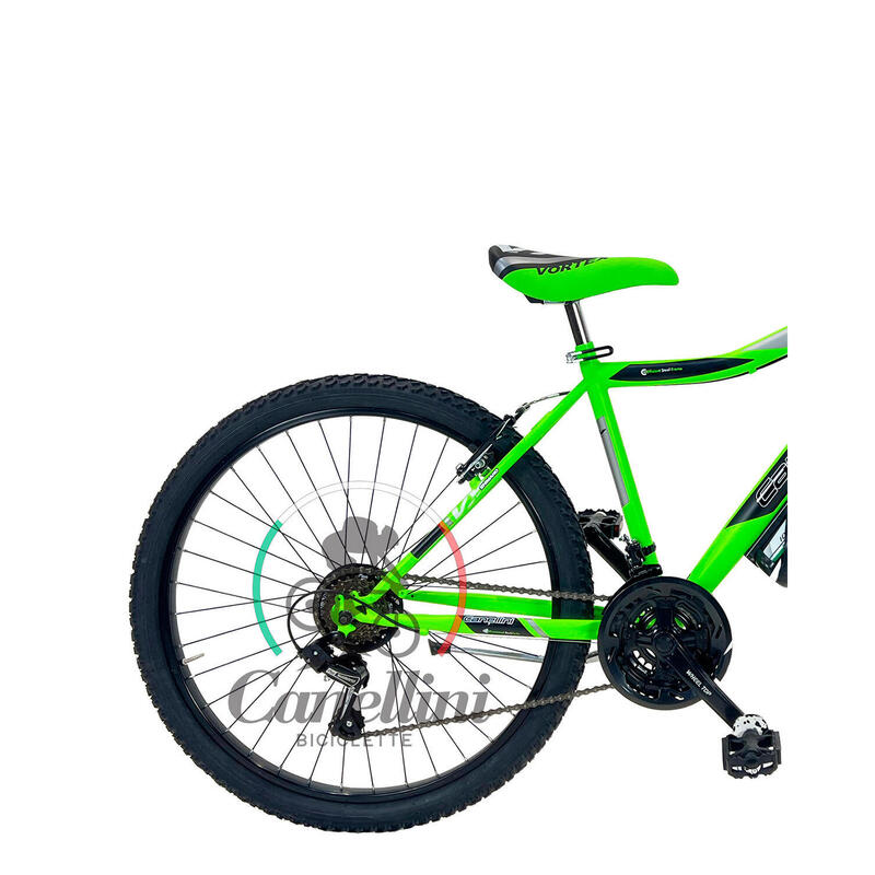 Vélo Enfant VTT Canellini VORTEX 26" 18V - Vert/Noir